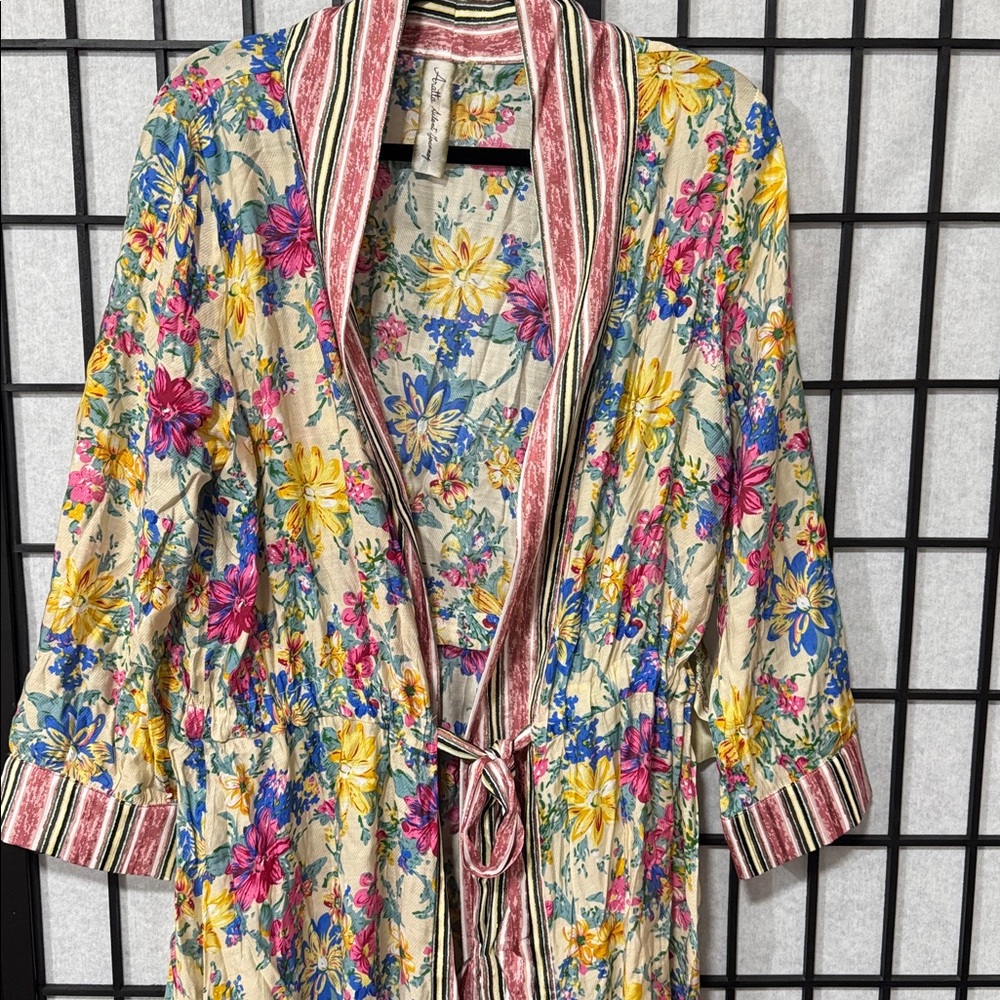 Aratta Silent Journey I Will Meet You at Maxi Duster Floral Sz S - Picture 8 of 12